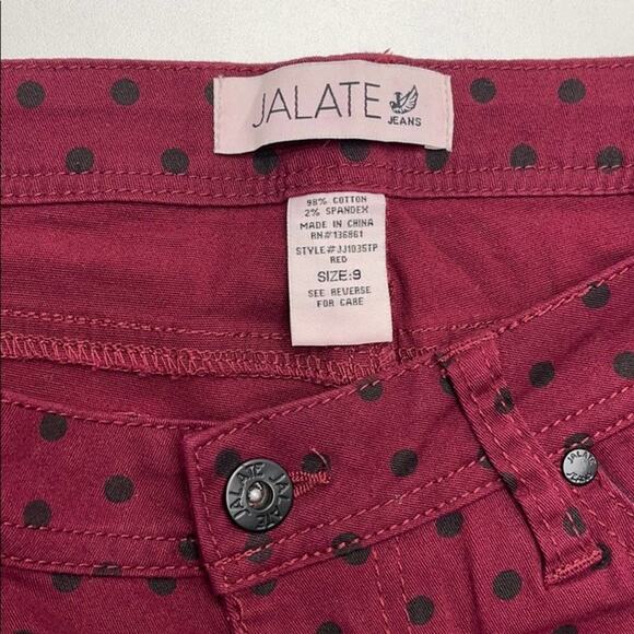 JALATE JEANS Womens 9 (Juniors) Polka Dot Skinny - Picture 3 of 4